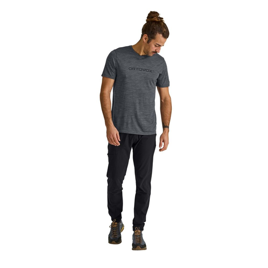 150 Cool Brand TS M men's t-shirt, robust Merino wool blend, summer hiking attire.