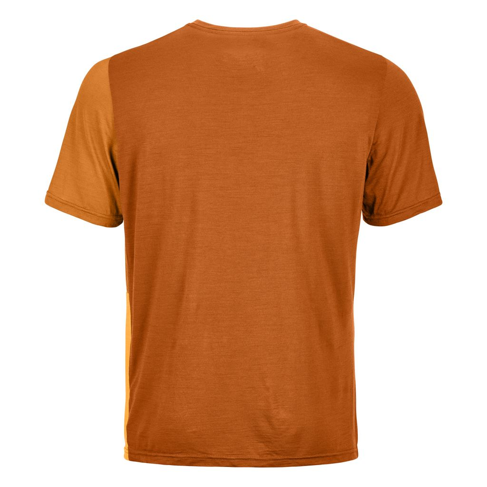 Men's 150 Cool Crack TS orange t-shirt with Merino wool and TENCEL™ Lyocell for cooling and abrasion resistance.