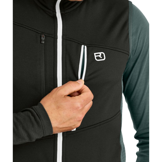 fleece grid vest M with technical lightweight design for mountain tours