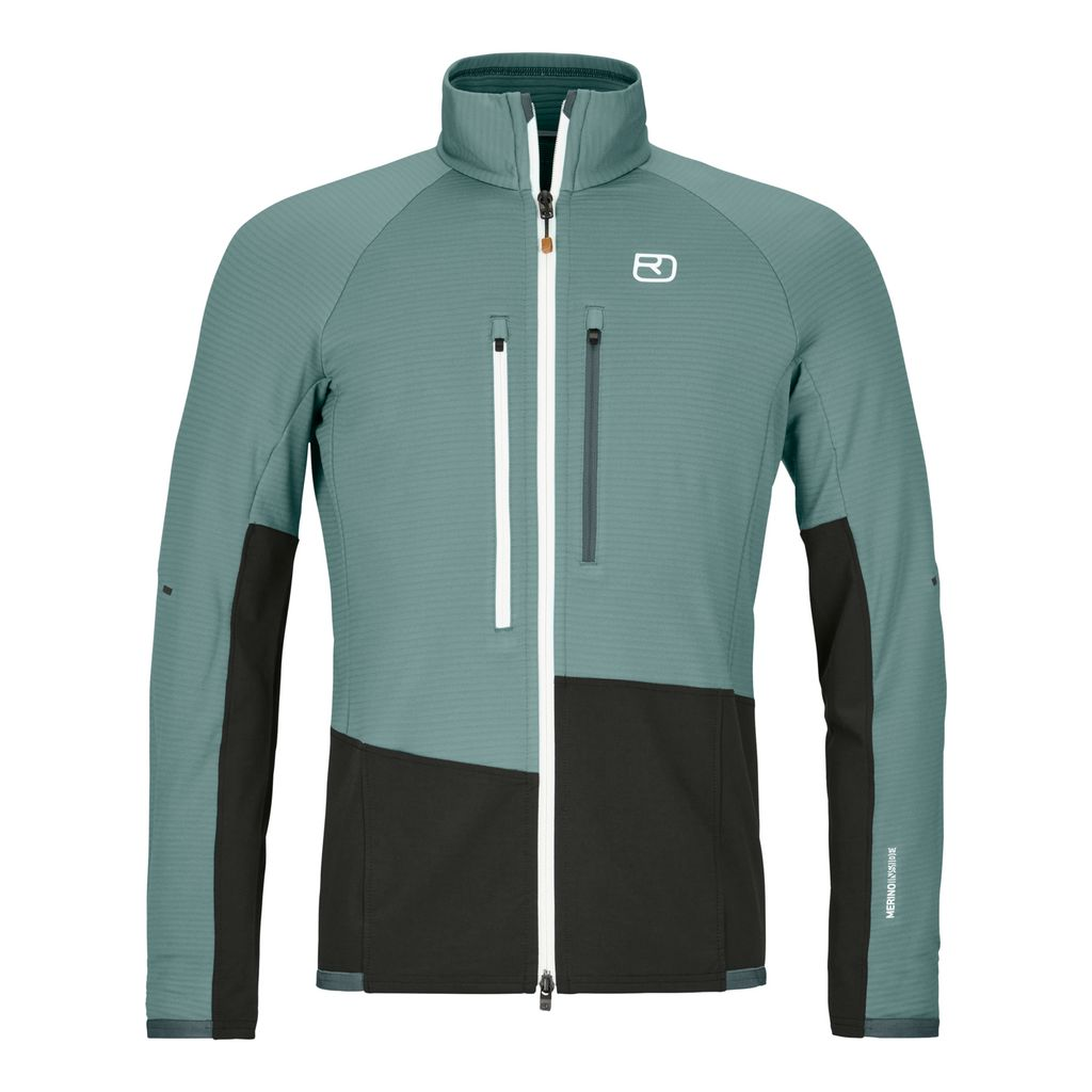 Men's Fleece Rib Jacket with Merino Wool for Climbing and Outdoor Adventures