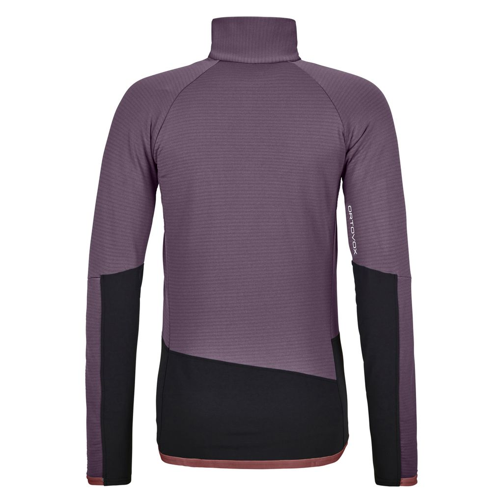 Women's Fleece Rib Jacket with Merino wool, durable and breathable for climbing.