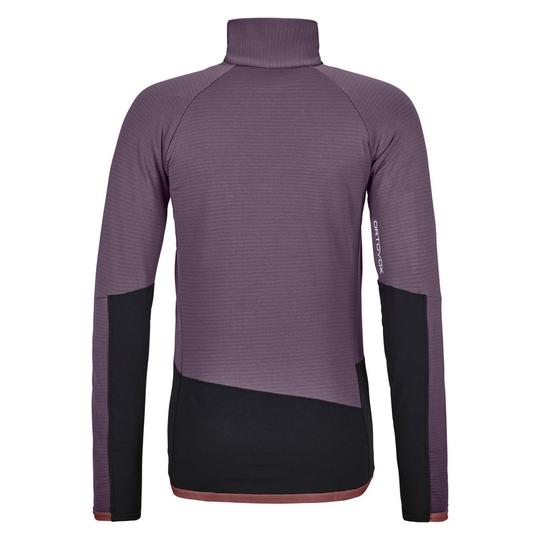 Women's Fleece Rib Jacket with Merino wool, durable and breathable for climbing.