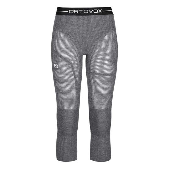 Merino Thermovent SP W 3/4 pants in grey, lightweight and warm, made with 95% Merino wool for optimal temperature and moisture regulation.