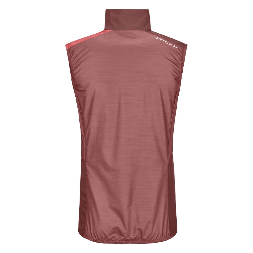 Lightweight women's windbreaker vest, windproof and water-repellent, with Merino wool.