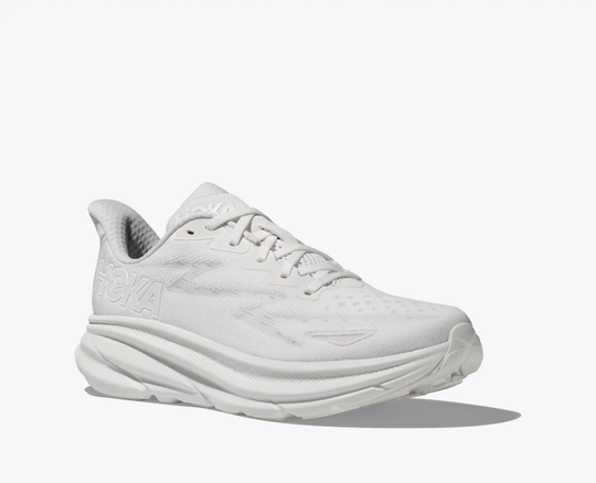 Lightweight Clifton 9 running shoe with enhanced cushioning and eco-friendly materials.
