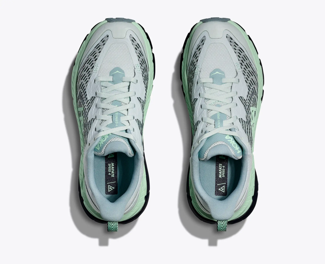 Trail running shoes, W Mafate Speed 4, featuring breathable jacquard mesh, PROFLY™ midsole, and Vibram® MegaGrip outsole.