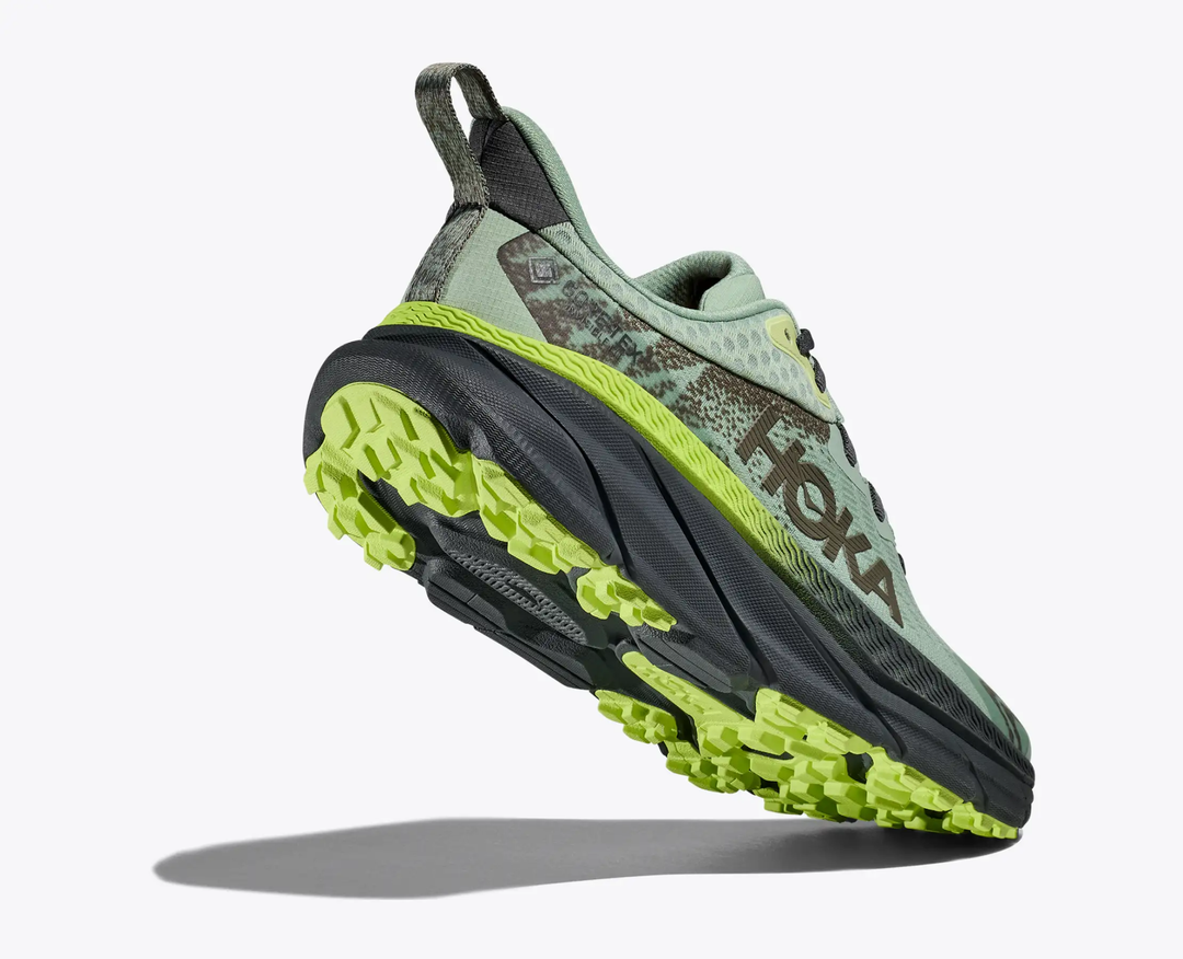 Challenger 7 GTX trail shoe with green mesh upper and aggressive outsole.