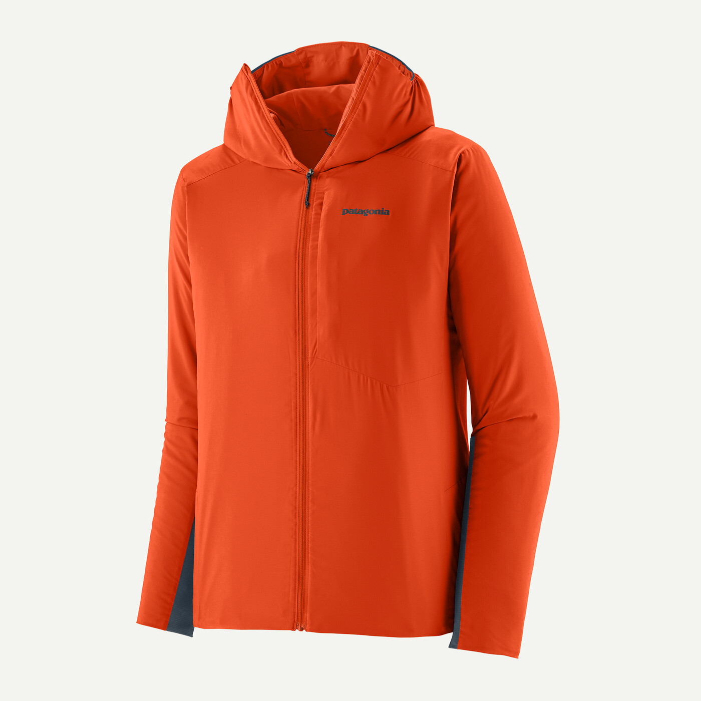 Nano-Air Ultralight Full-Zip Hoody, breathable, lightweight, insulated, orange, Fair Trade Certified, for cold weather activities.