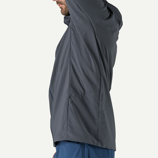 Nano-Air Ultralight Full-Zip Hoody in action, showcasing breathable, flexible design for cold weather activities.