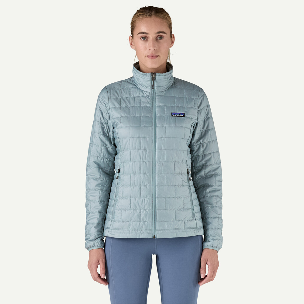 Nano Puff Jkt women's jacket, light blue, windproof, water-repellent, recycled polyester, PrimaLoft® Gold Insulation, Fair Trade Certified™.