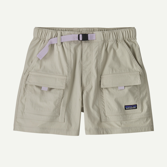 Women's outdoor everyday shorts made from recycled nylon with adjustable waistband and cargo pockets.