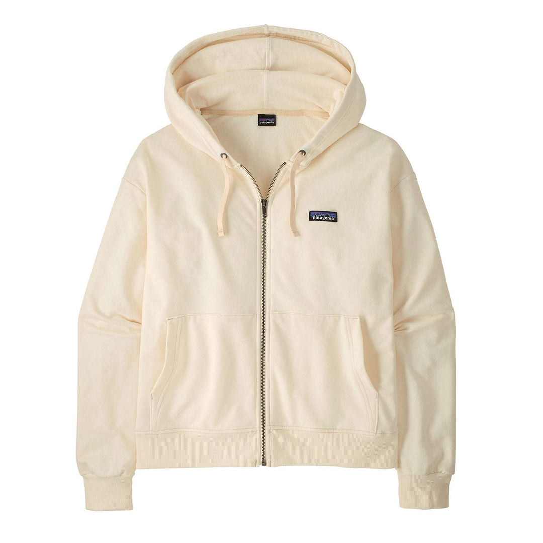 W's Ahnya Full-Zip Hoody in soft organic cotton blend with hood and rib-knit cuffs.