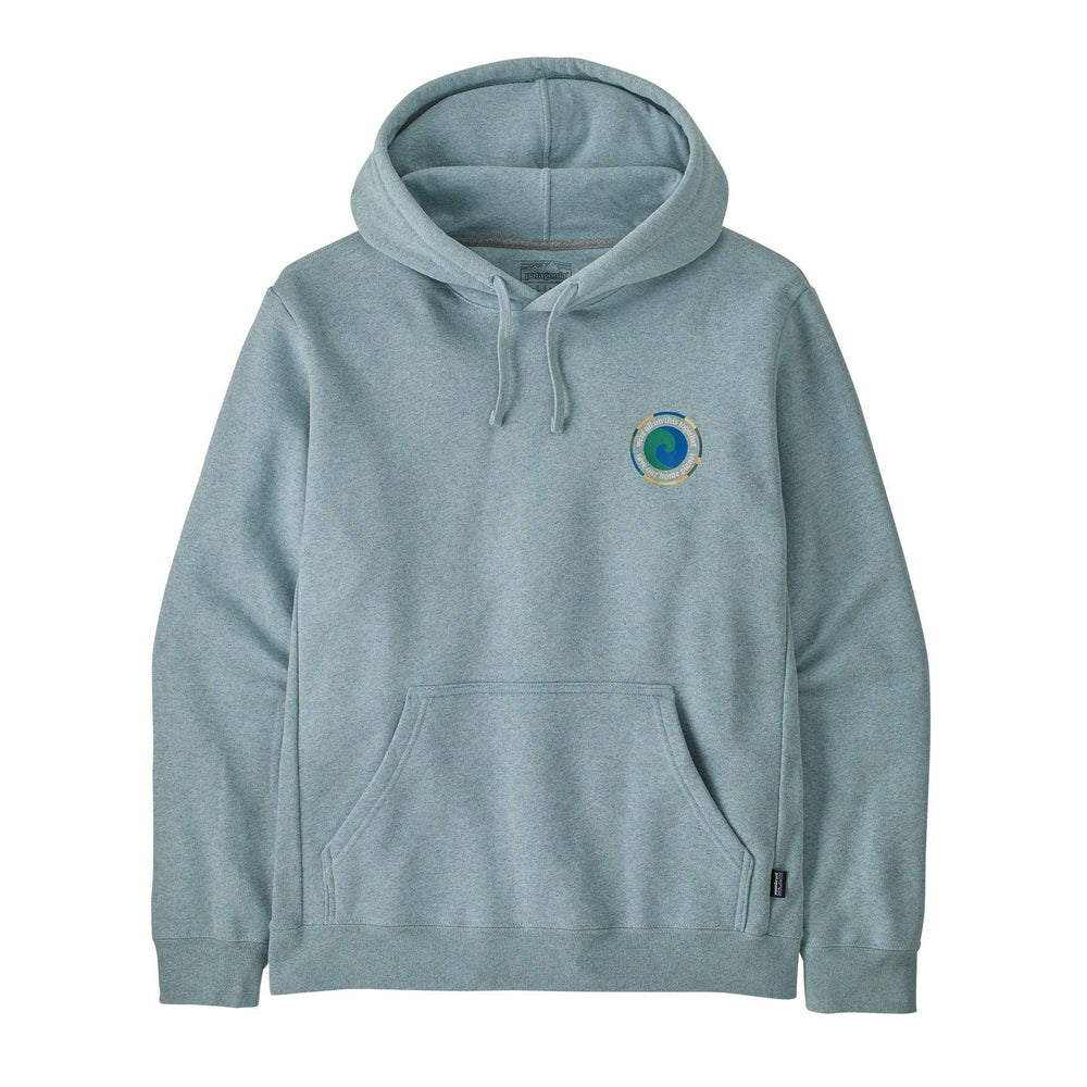 Unity Fitz Uprisal Hoody in recycled fabric with Earth symbol and message, featuring ribbed cuffs and kangaroo pocket.