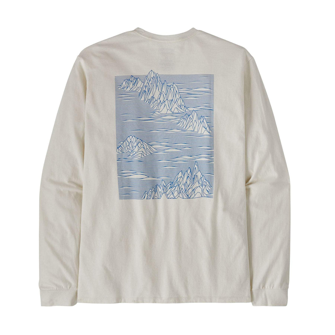Long-Sleeved Strataspire Responsibili-Tee with Fitz Roy graphic, made from recycled materials, Fair Trade Certified.