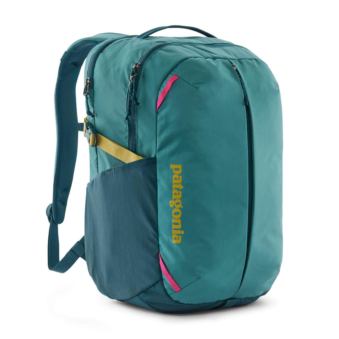 Teal Refugio Day Pack 26L made from recycled polyester with DWR finish.