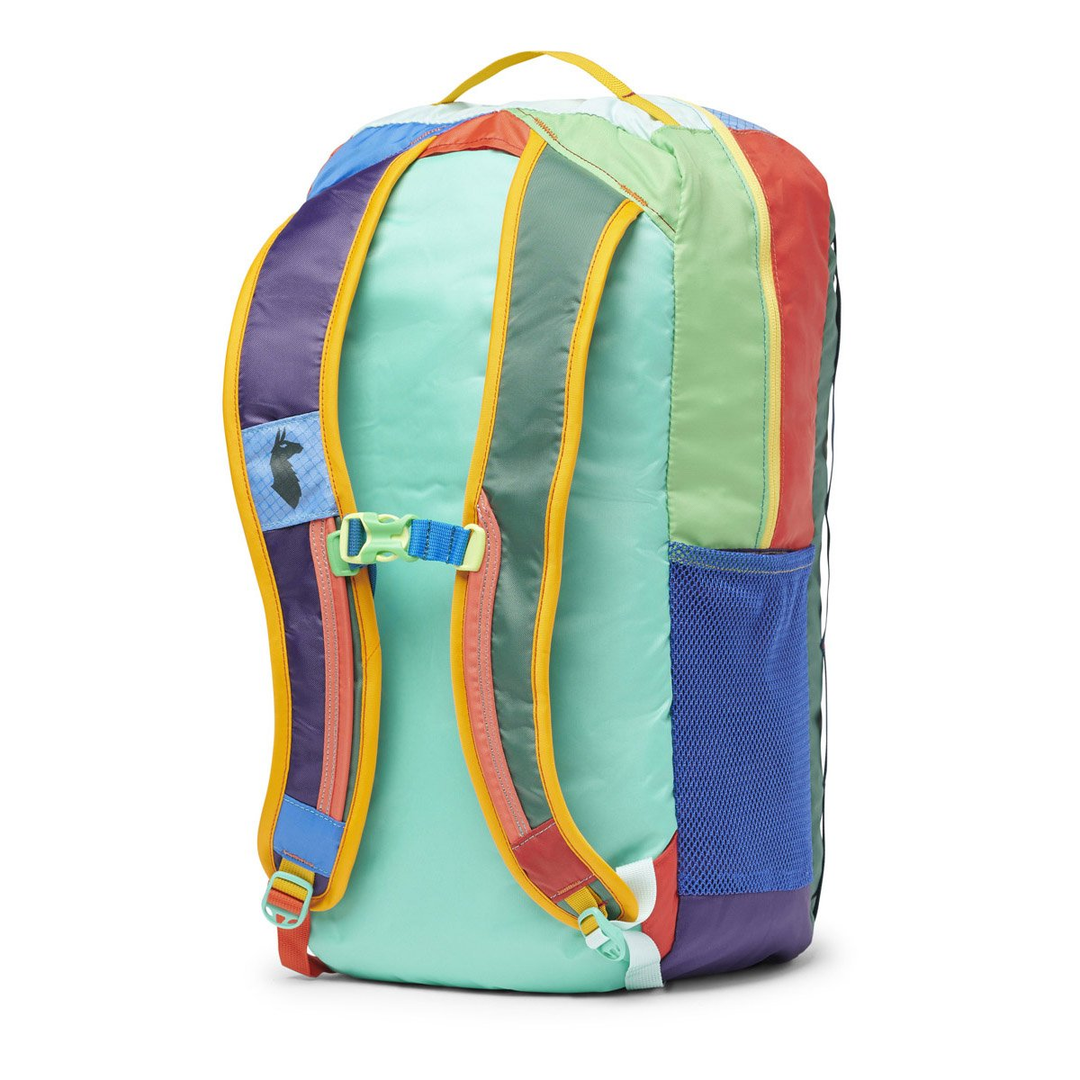 Zaino Batac 24L Del Día con design colorato unico, realizzato in nylon ripstop, spallacci in mesh e tasche multiple.