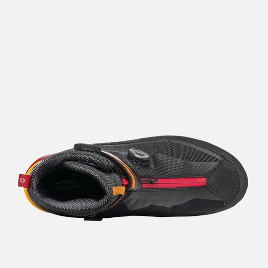 Winter hiking boot "Tower 3.0 Extreme Gtx" with BOA Fit System, semi cramponable, black with red accents, elastic gaiter.