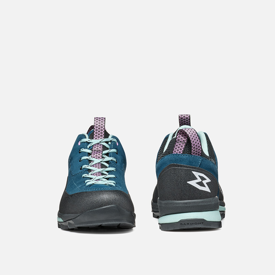 Dragontail WP mountain shoes for hiking, waterproof suede leather, front view.