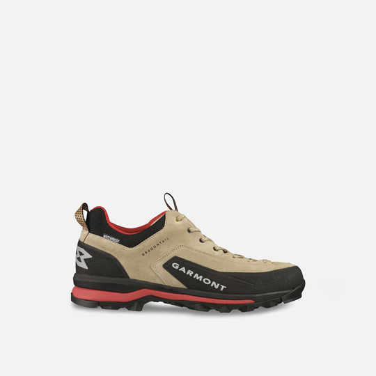 Dragontail WP hiking shoes, waterproof suede leather, comfort fit, extended lacing.
