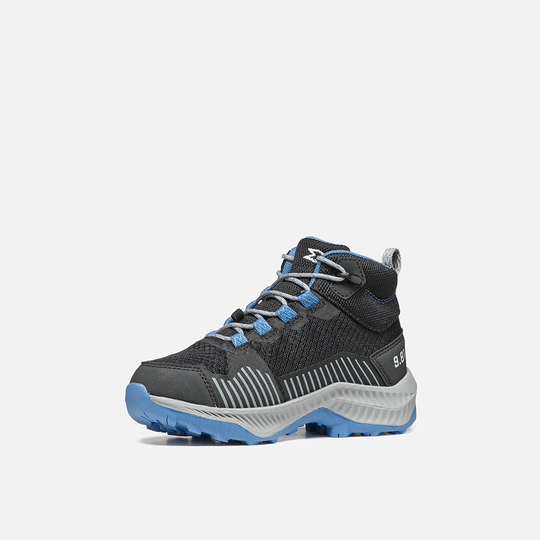 9.81 Kids Pulse Mid WP waterproof children's hiking shoe with fast-lace system and breathable polyester upper.
