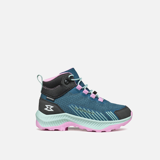 9.81 Kids Pulse Mid WP hiking shoes with breathable polyester, Fast-lace system, waterproof G-DRY membrane.
