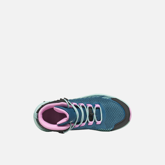 9.81 Kids Pulse Mid WP shoe with breathable polyester upper and Fast-lace system.