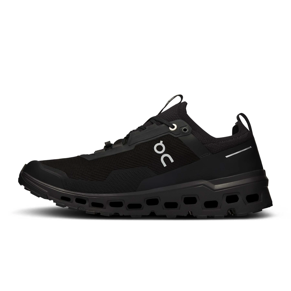 Cloudultra 2 trail running shoe with cushioned Helion™ foam and Missiongrip™ for long distances, shown in black.