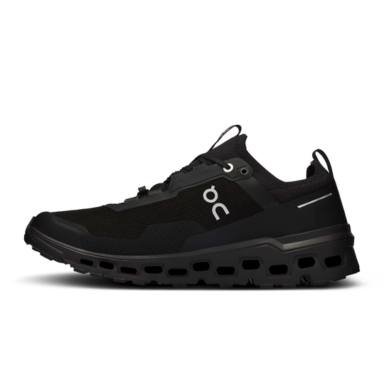 Cloudultra 2 trail running shoe with cushioned Helion™ foam and Missiongrip™ for long distances, shown in black.