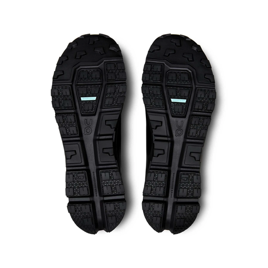 Trail running shoes with black Missiongrip soles, featuring enhanced traction; Cloudultra 2.