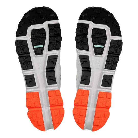 Outsole of Cloudultra 2 W trail running shoes showing black and orange Missiongrip™ tread.