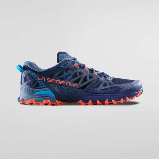 La Sportiva Bushido III trail running shoe with FriXion® Red sole, offering grip and stability on off-road terrains.