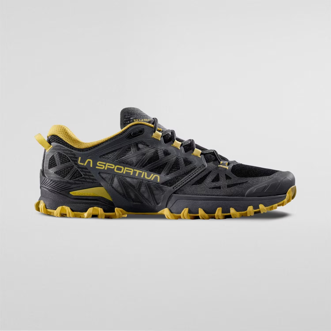Bushido III trail running shoe with aggressive grip, breathable panels, and FriXion® Red dual-compound sole for off-road stability.