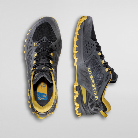 Bushido III trail running shoes with aggressive grip and breathable design for off-road stability.