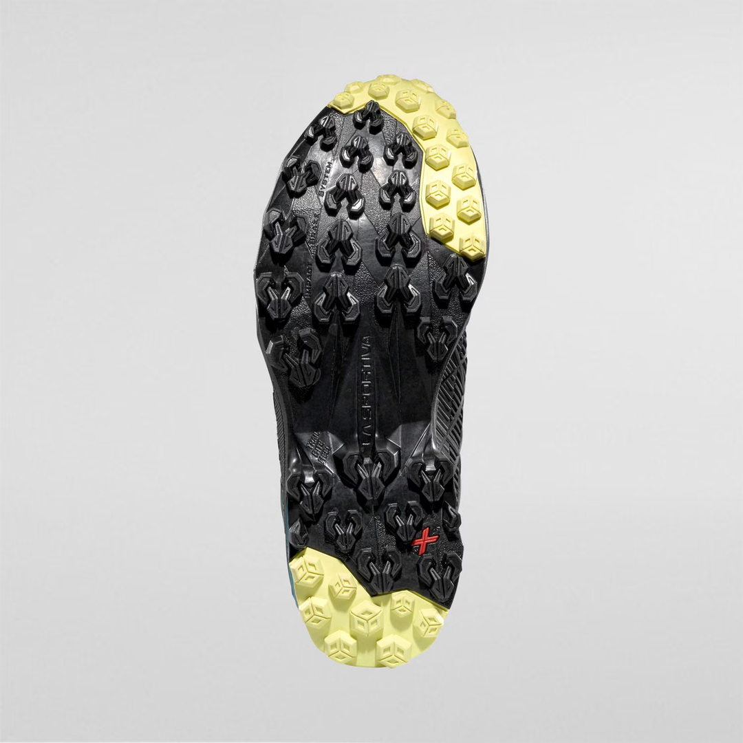 Sole of Akyra II Woman GTX hiking shoe with Trail Rocker and Impact Brake System.