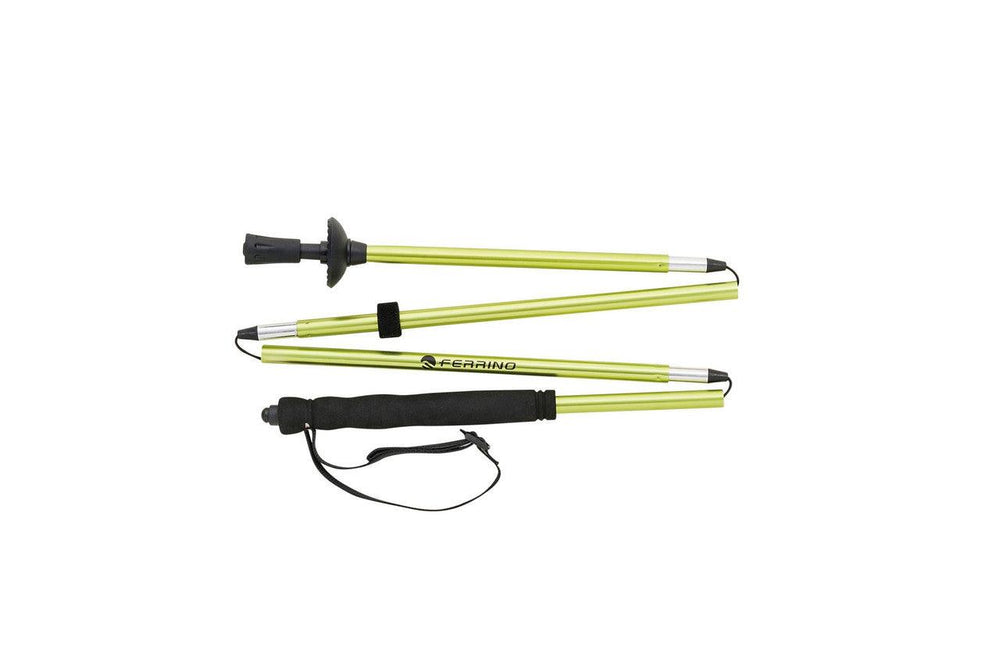 Green Ferrino Bastoncini Jet trekking poles for lightweight outdoor support and stability