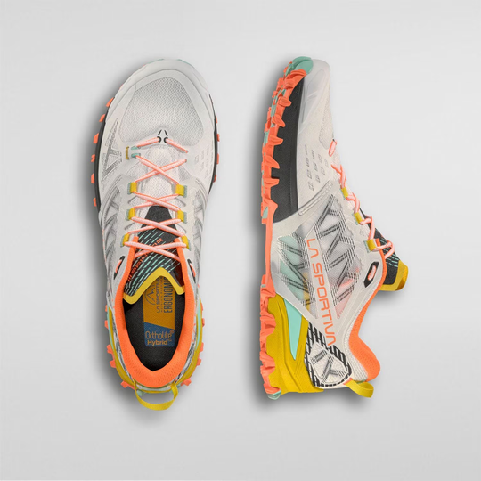 Trail running shoes La Sportiva Bushido III with aggressive grip and breathable design.