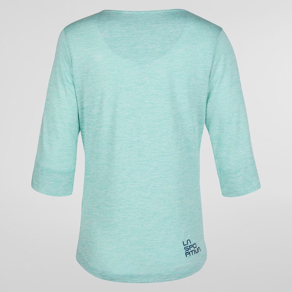 Wildflower T-Shirt in linen blend with drop detail neckline and wide sleeves.
