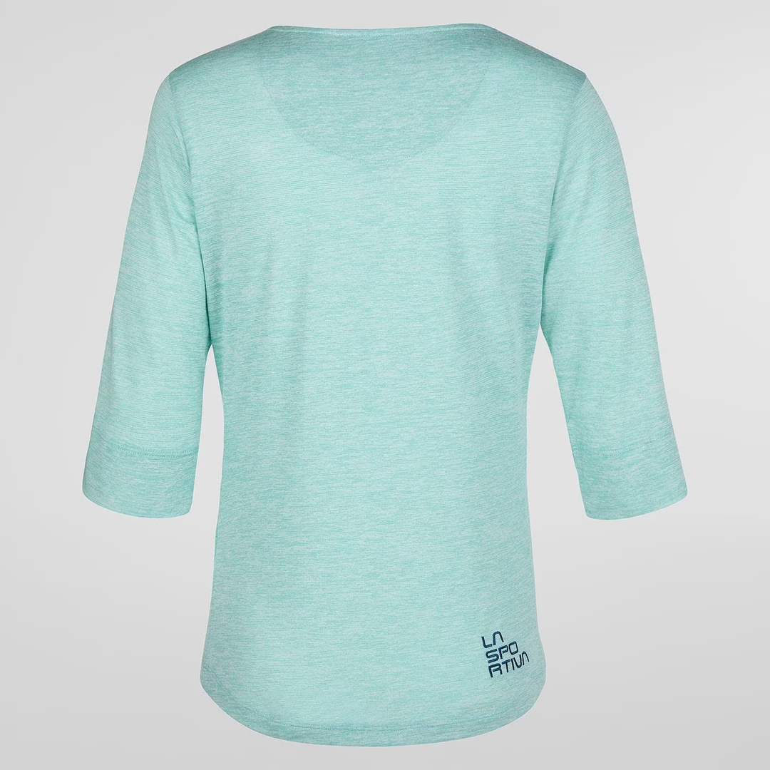 Wildflower T-Shirt in linen blend with drop detail neckline and wide sleeves.