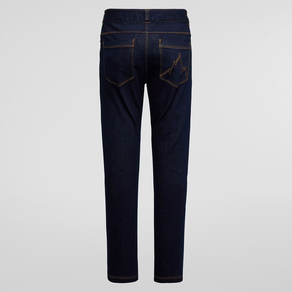 Eldo Jeans M, versatile denim for climbing, featuring 5 pockets and elasticized fit.