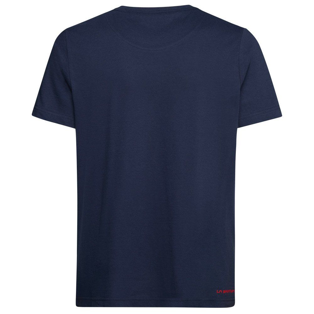 Van T-Shirt M in navy blue, inspired by 1970s climbing heritage, made from 100% organic cotton.