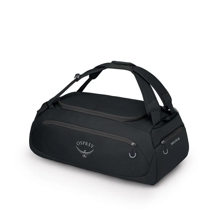 Daylite Duffel 45 versatile bag with padded base and adjustable straps.