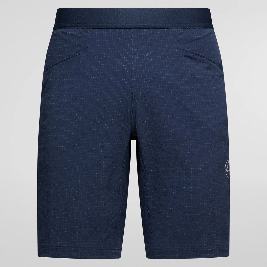 Pantaloncini Helixir Shorts M per arrampicata, colore blu scuro, tessuto Spectra® leggero e resistente.