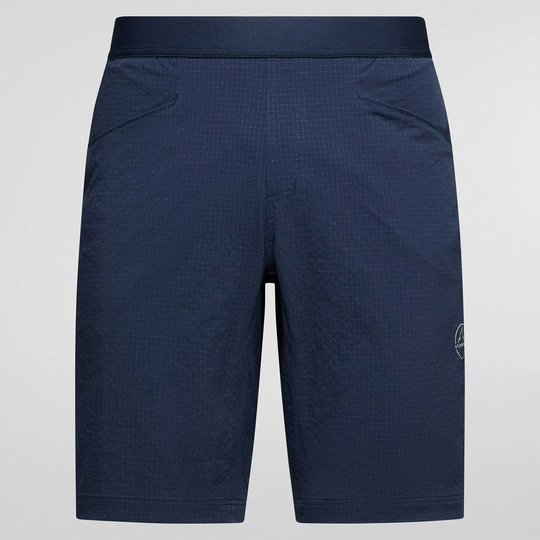 Pantaloncini Helixir Shorts M per arrampicata, colore blu scuro, tessuto Spectra® leggero e resistente.