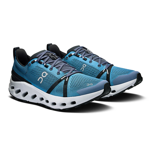 Men's Cloudsurfer Trail running shoes, blue with black accents, featuring CloudTec® cushioning and Missiongrip™ outsole.