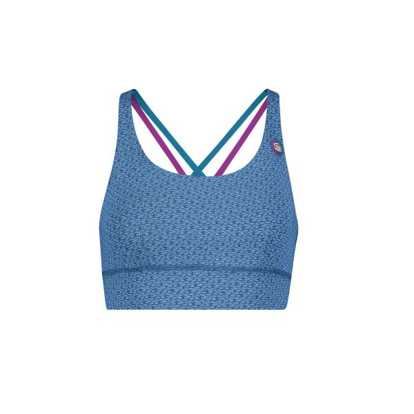 Reggiseno imbottito in cotone organico con imbottitura rimovibile e ricamo frontale, fatto in Italia