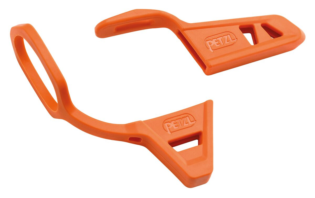 Orange Pick and Spike Protection by Petzl for safety.