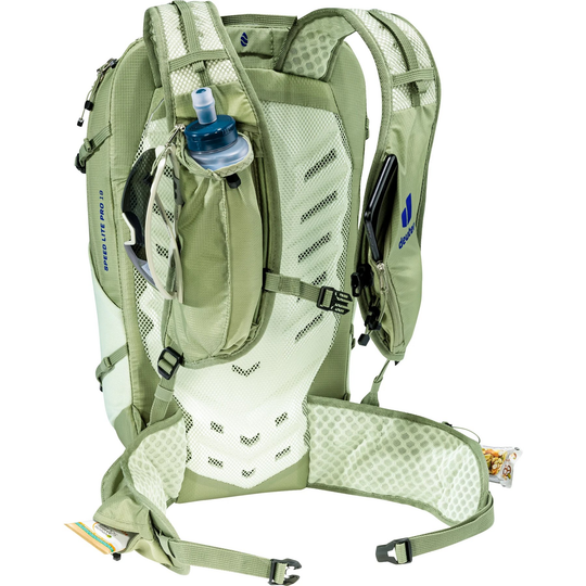 Lightweight Speed Lite Pro 19 backpack with perforated shoulder straps and versatile storage options for hiking.