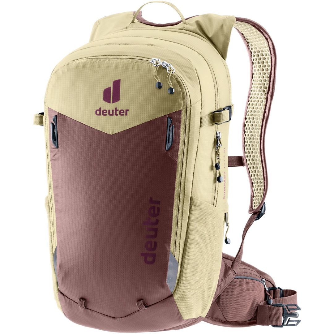Compact 12+3 SL bike backpack with Airstripes system, hydration compartment, and expandable volume.