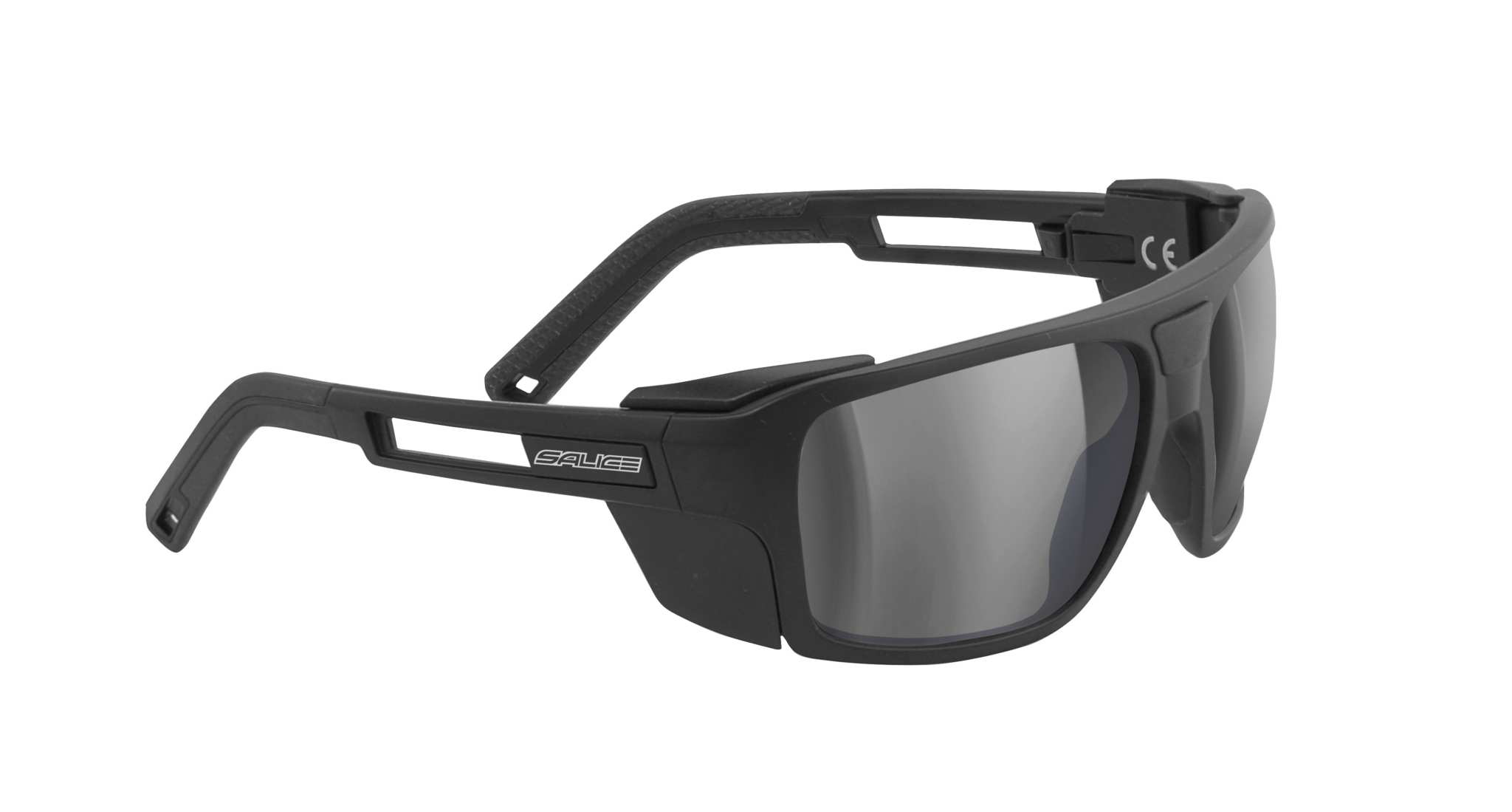 Sunglasses 852Q for high-altitude protection, black frame with side shields.