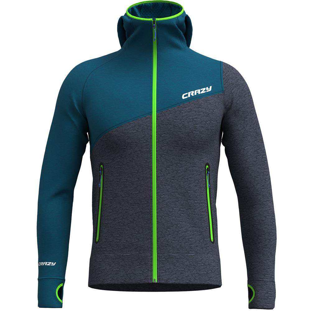 Pull Gulliver in tessuto tecnico High Performance 3D con zip frontale e cappuccio elastico per attività outdoor